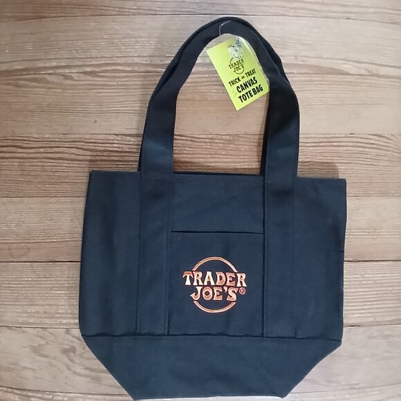 NWT Trader Joe's Halloween Trick-or-Treat Canvas Mini Tote - Picture 1 of 2